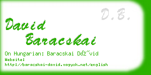 david baracskai business card